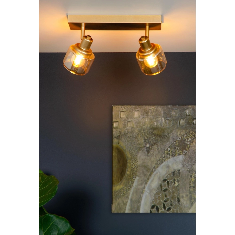 Ceiling lamp Bjorn 2-light gold Lucide 5411212771223