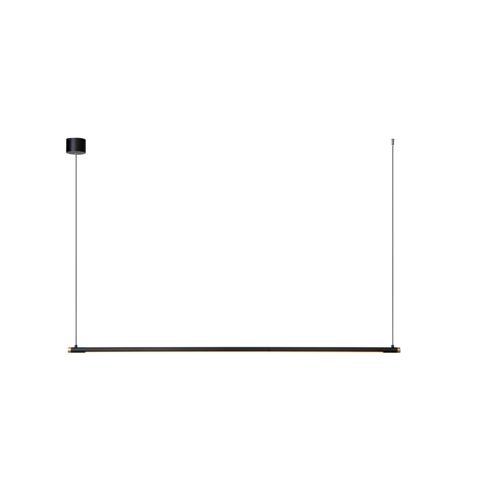 Sleek pendant lamp Marnik black 150cm