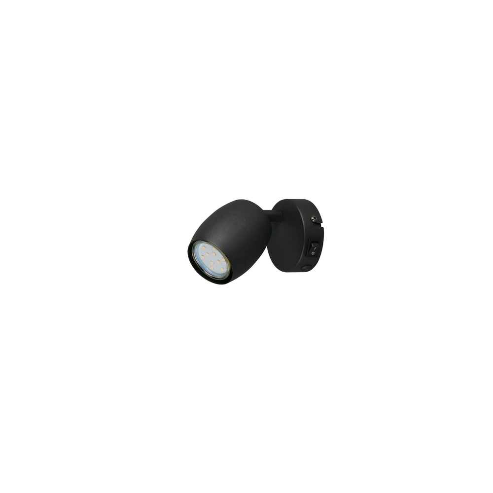 Surface-mounted spot Nancy Single Black Trio 4017807656565