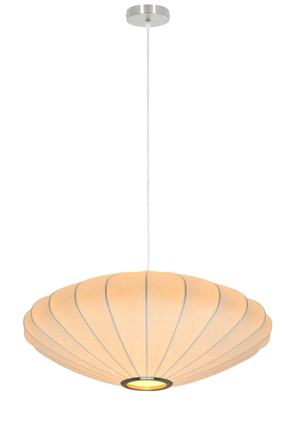 Japandi pendant lamp Fay Ø 60cm white