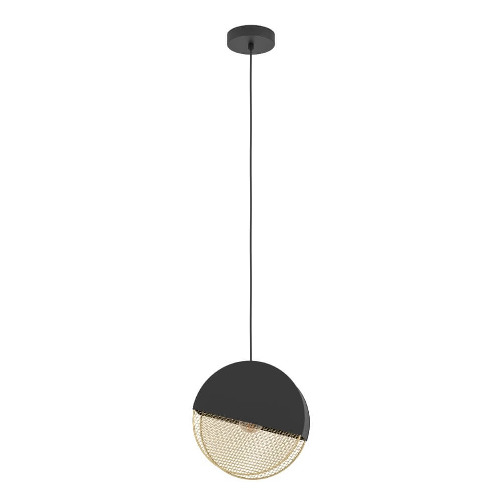 Design pendant lamp Mumbles black with gold