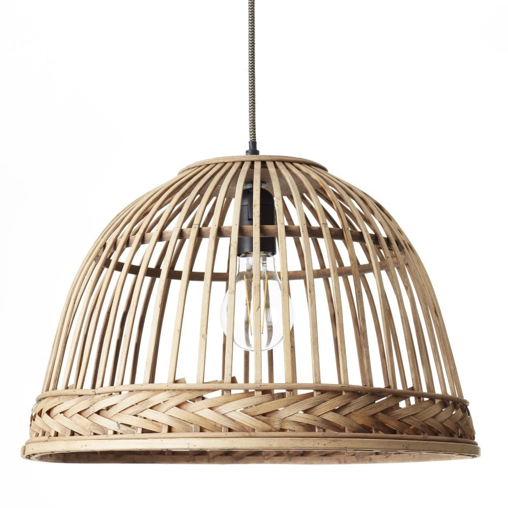 Rattan hanging lamp Padget Ø 42cm Brilliant 4004353351617