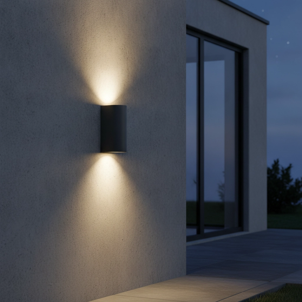 Round spotlight Nero Gray up and down