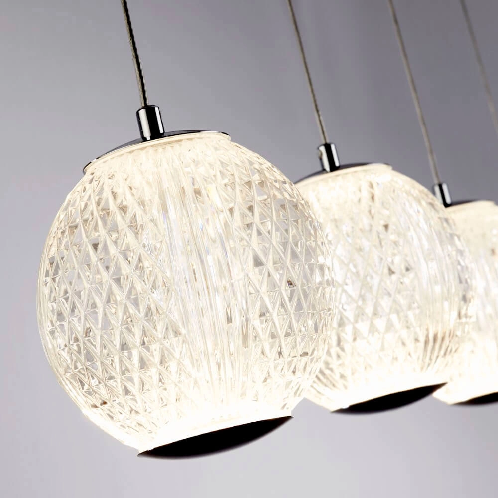 5-light pendant lamp Allure chrome rectangular Searchlight 5053423242309