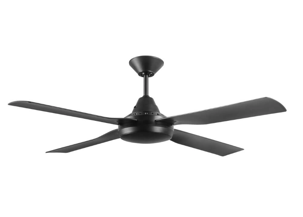 Ceiling fan black Moonah Ø 122cm IP55