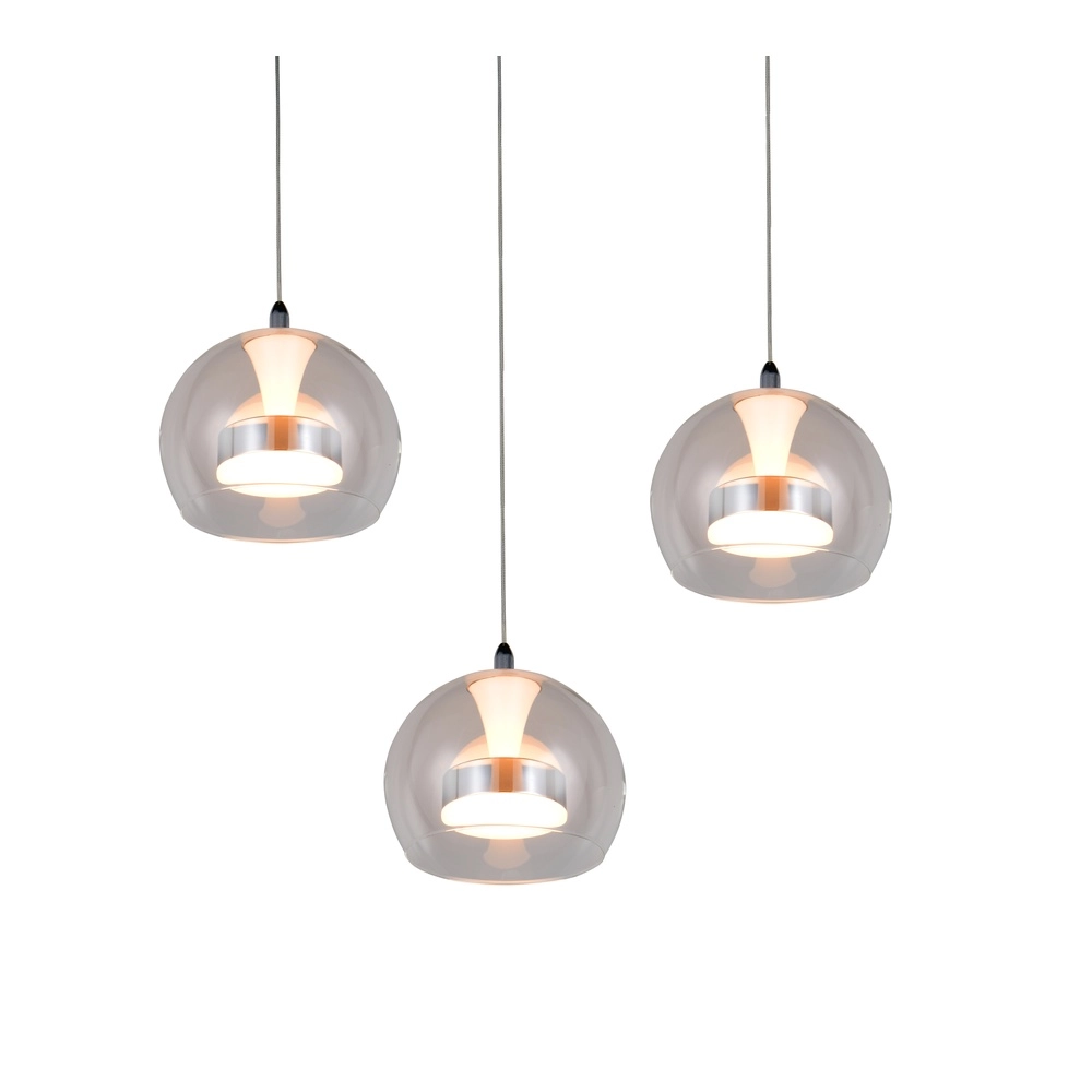 Pendant lamp Flynt 3-light chrome Trio 4017807671001