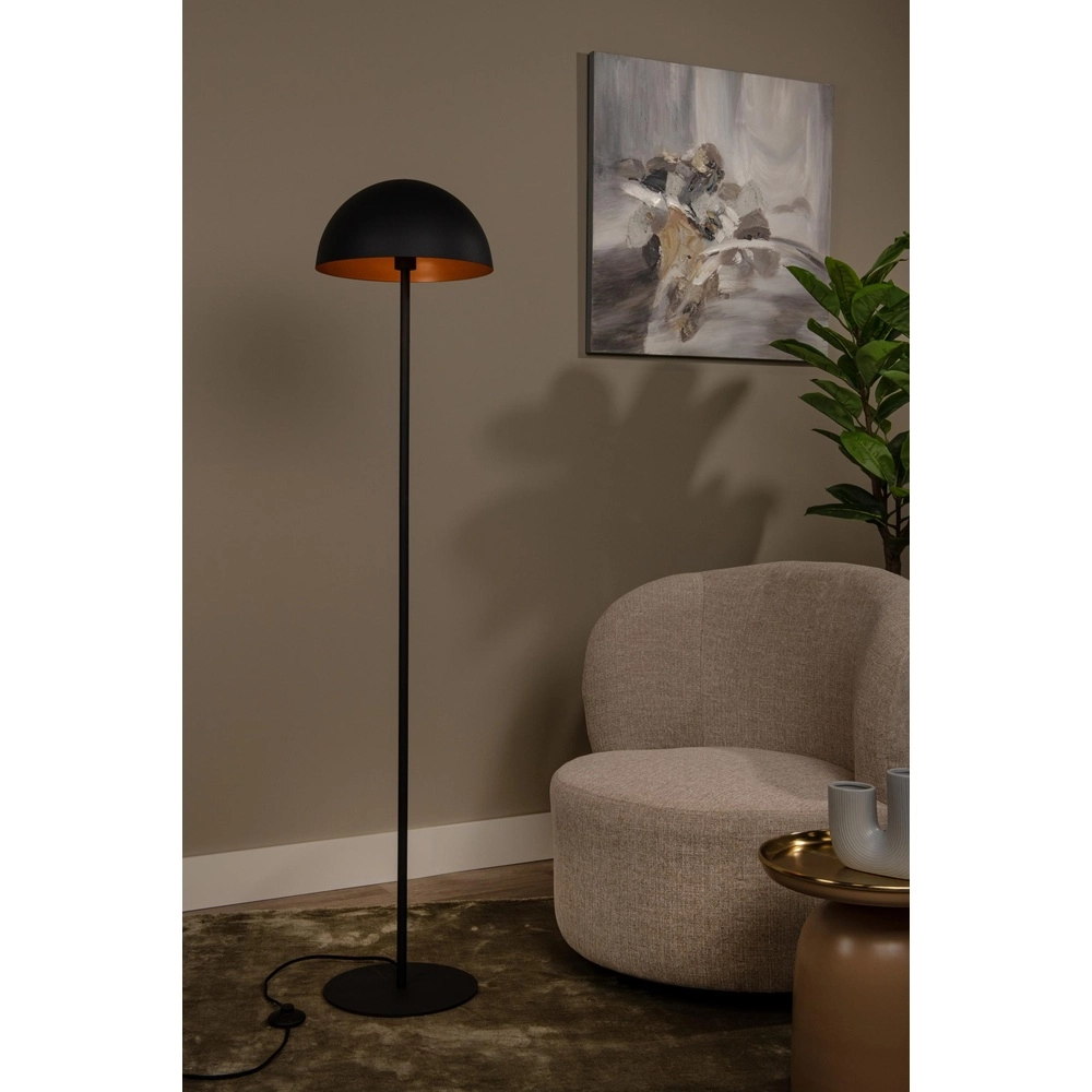 Design floor lamp Siemon Black Lucide 5411212451668