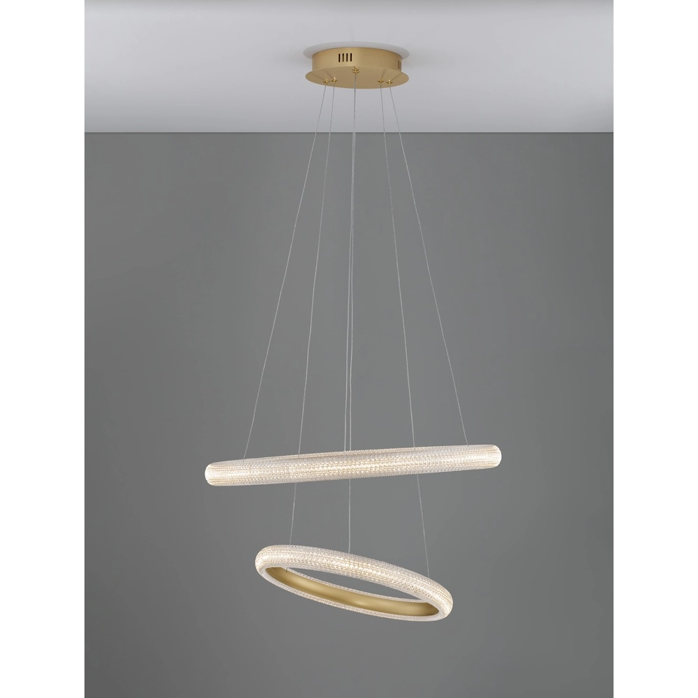 Pendant lamp Medora gold Ø 59cm Lyora 5212017433435