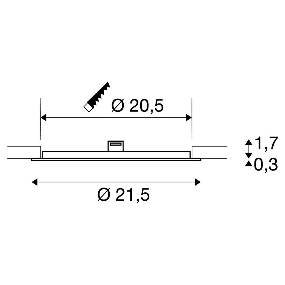 Ceiling light Senser Built-in SLV 4024163232005