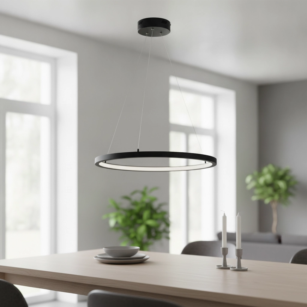 Black pendant lamp Empatia design single