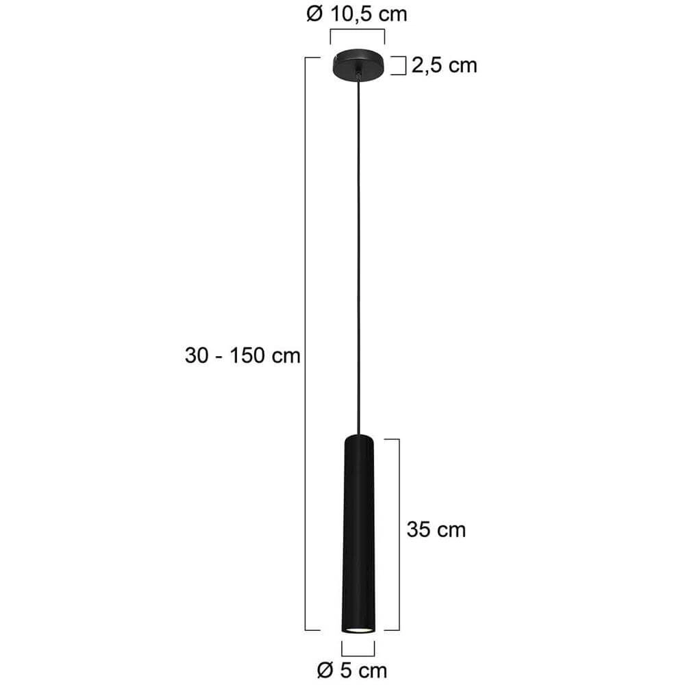 Design pendant lamp Tubel black Steinhauer 8712746174281