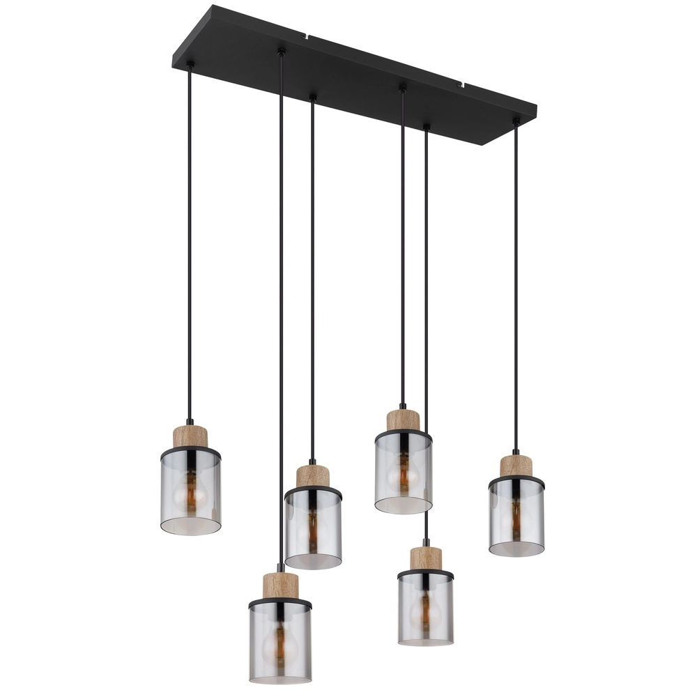 6-light pendant lamp Reid Black Globo 9007371448265