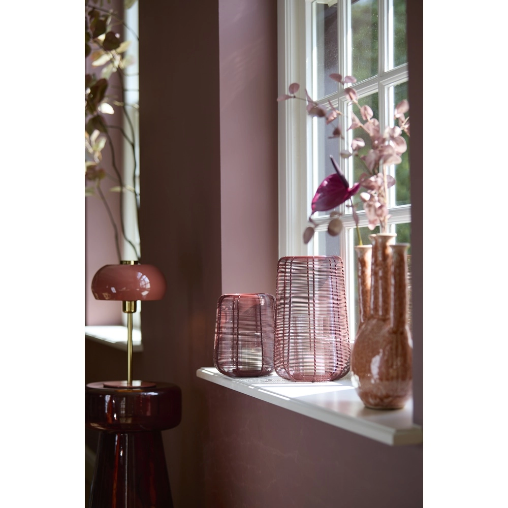 Table lamp Surin Ø 22cm - gloss coral with gold Light & Living 8717807743420