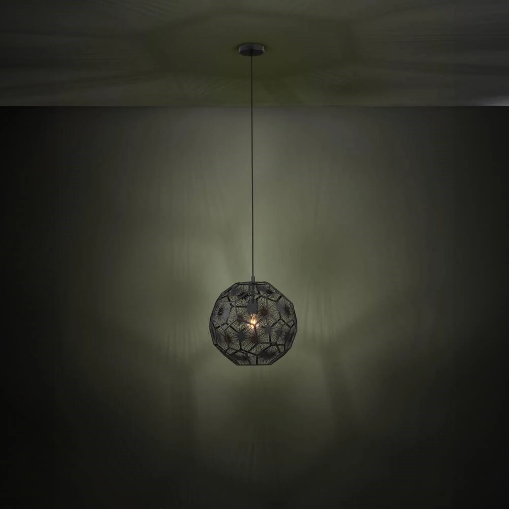 Black hanging lamp Skoura 1 Ø 41cm Stars of Light 9002759396183