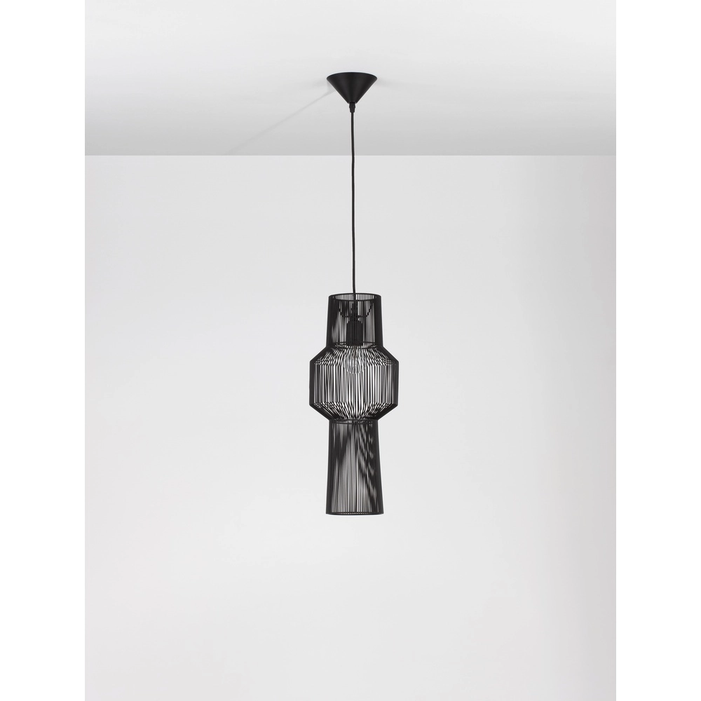 Bohemian pendant lamp Bredo Ø 21cm black Lyora 5212017438904
