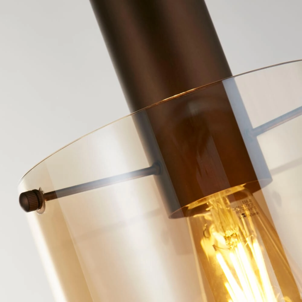 Brown pendant lamp Sweden 1-light Searchlight 5053423244310