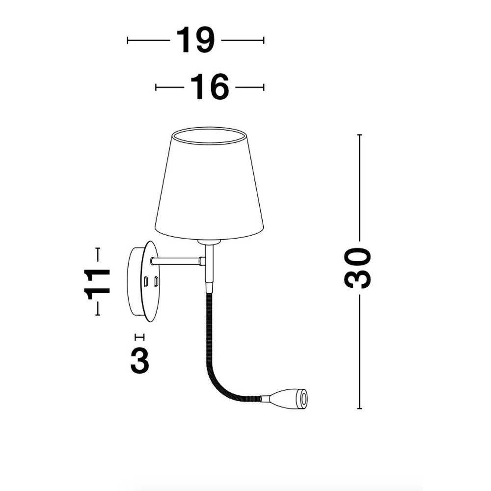 Bedside lamp Nia black Lyora 5212017427120