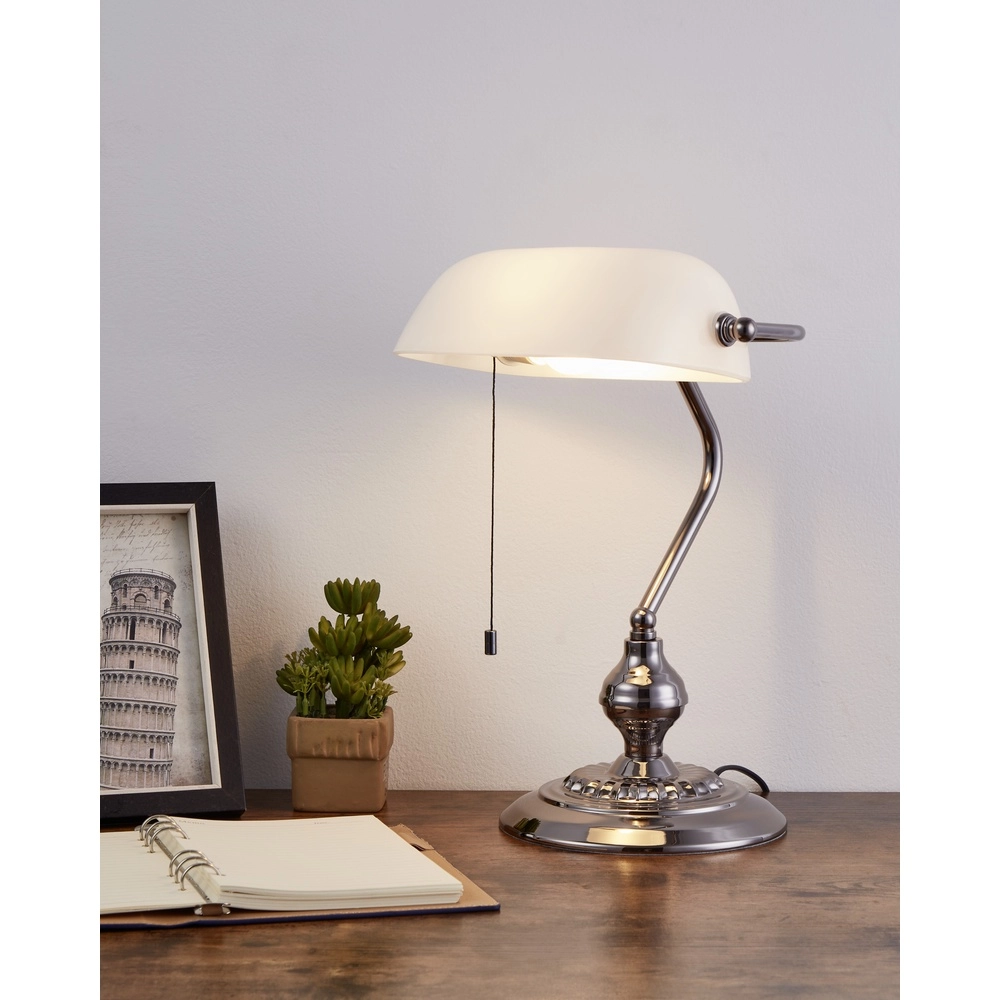 Antique desk lamp Banker with white Eglo 9008606307173