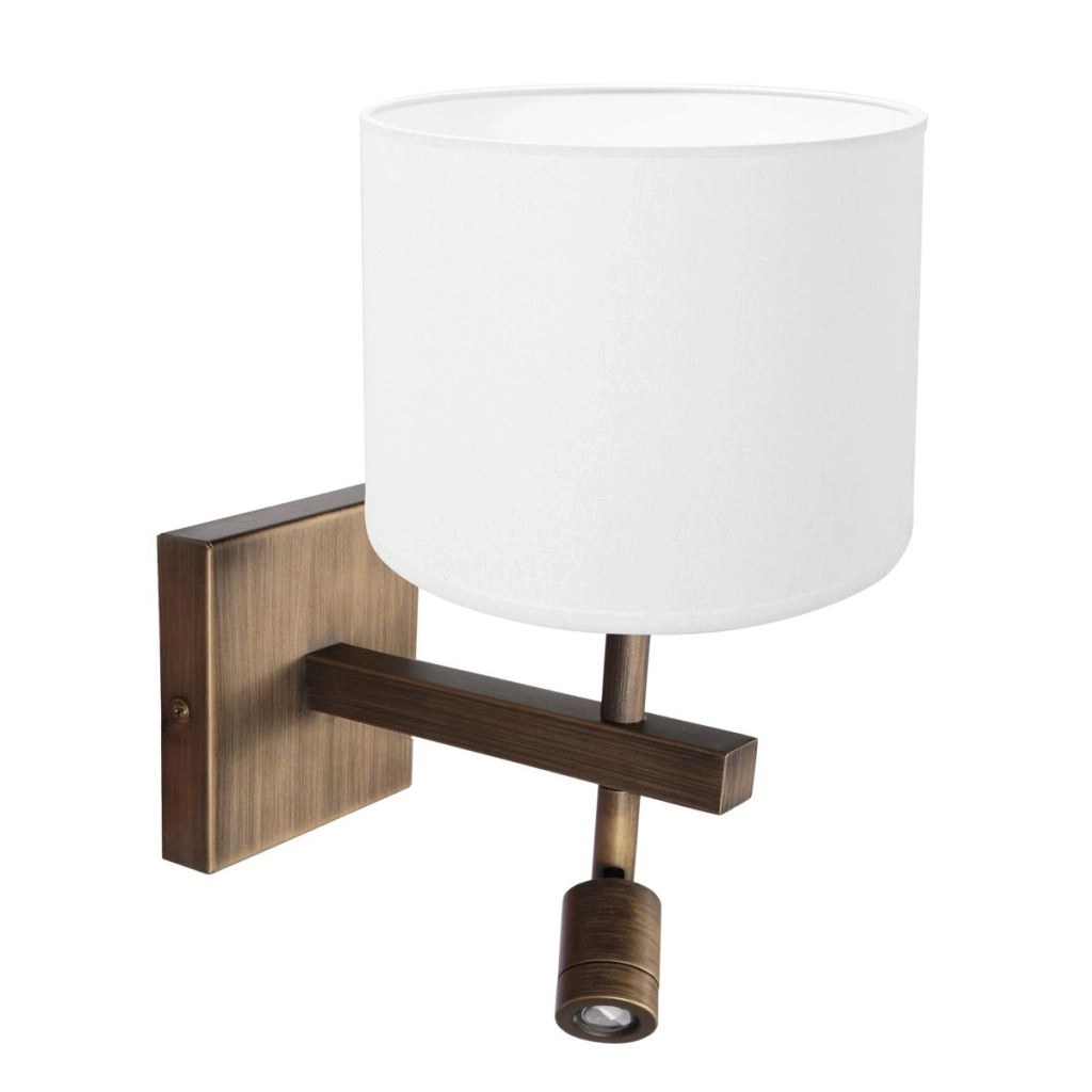 Wall lamp Stang with white hood