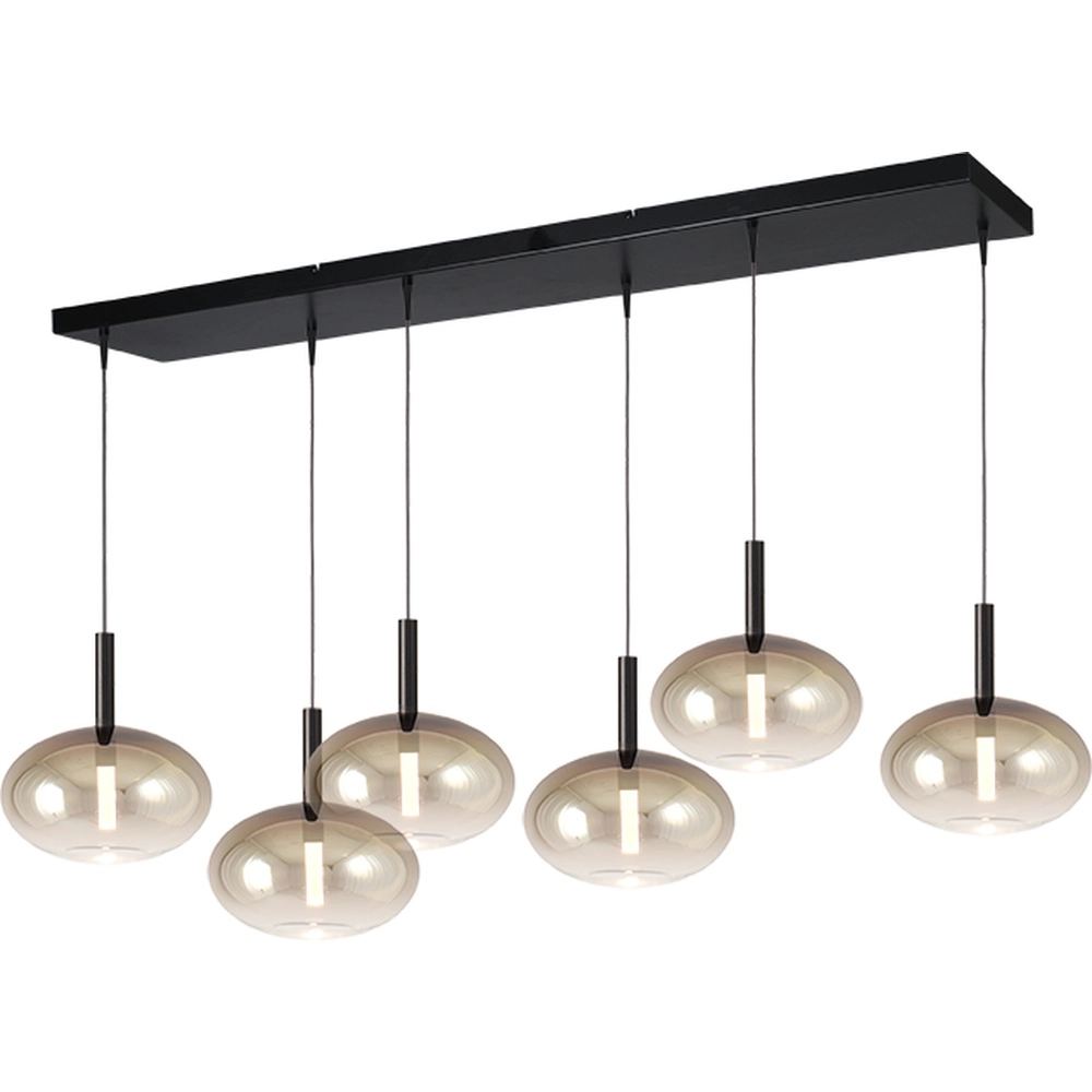 6L pendant lamp Ø24cm Lido Onion with gold-fading glass