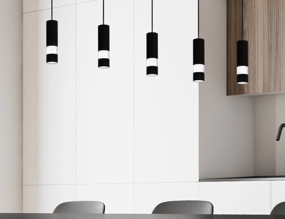 Hanging lamp 5 lights Bernabeta black Stars of Light 9002759397067