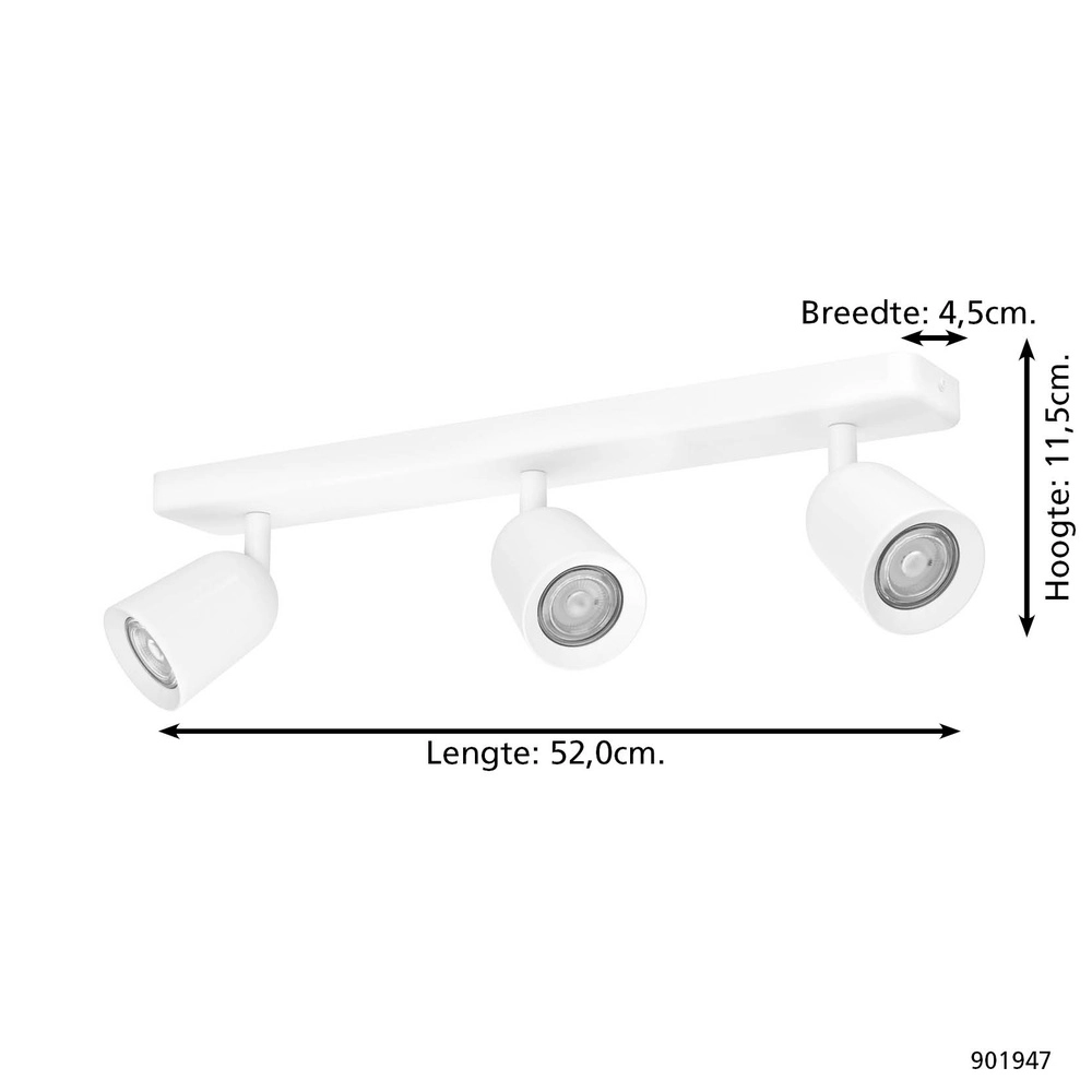 Surface-mounted spot Camaldoli 3-light white Eglo 9008606357062