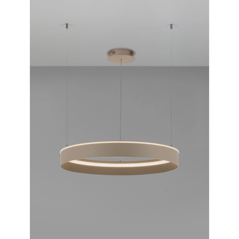 Modern pendant lamp Olivia sand brown Ø 78cm Lyora 5212017494191