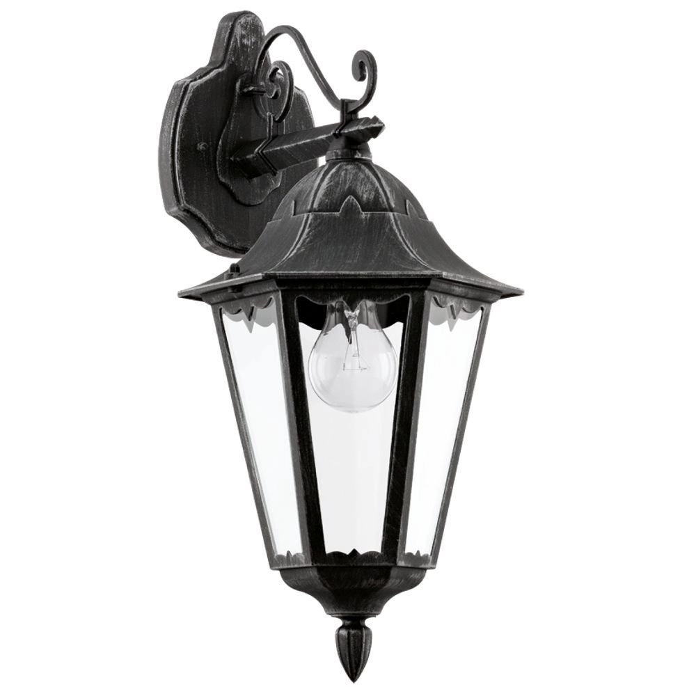 Outdoor light Navedo hanging black silver