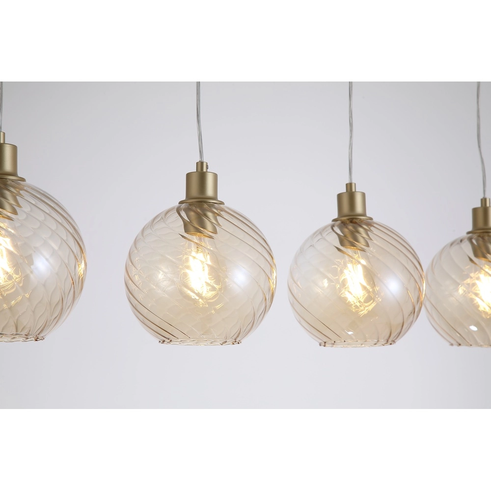 Pendant lamp Radiance 4-light gold Searchlight 5053423305813