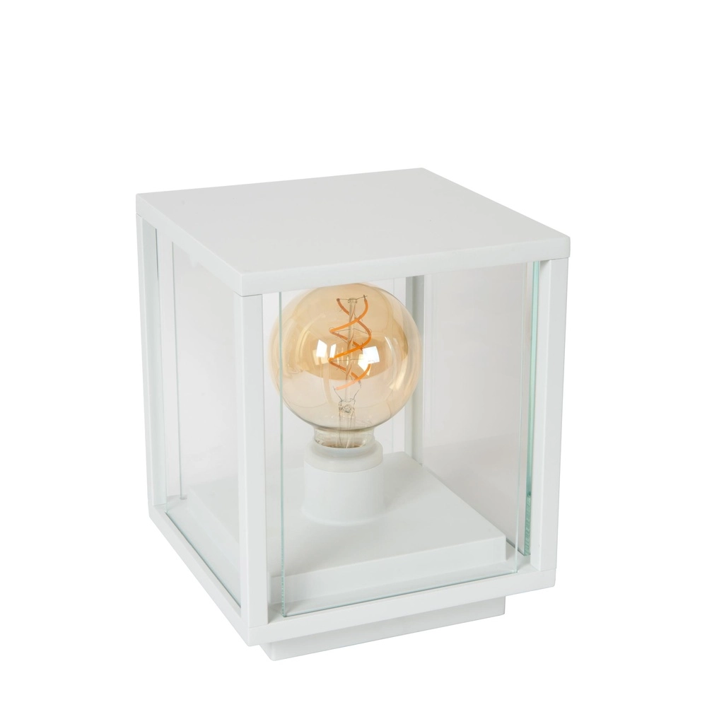 Pedestal lamp Claire for footings white
