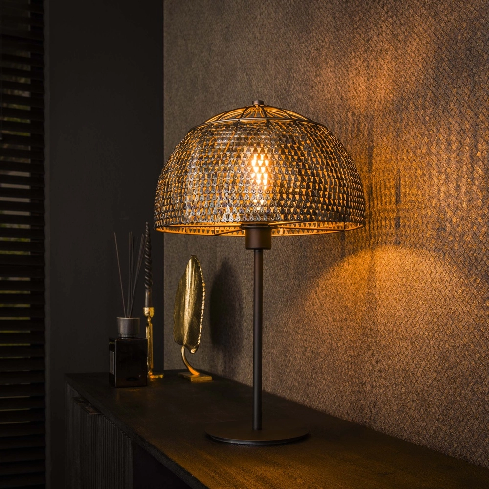 Scale look table lamp Armor Ø 35cm