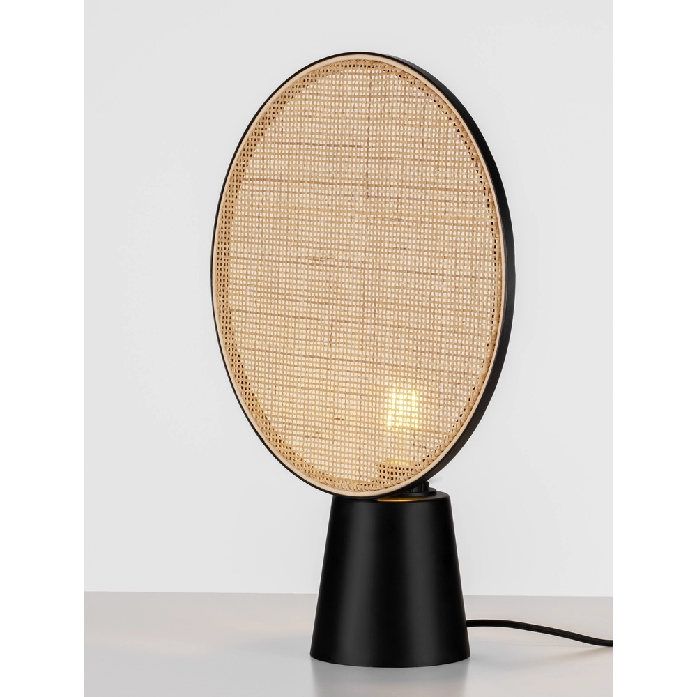 Table lamp Tiera Ø 35cm rattan with black Lyora 5212017477552