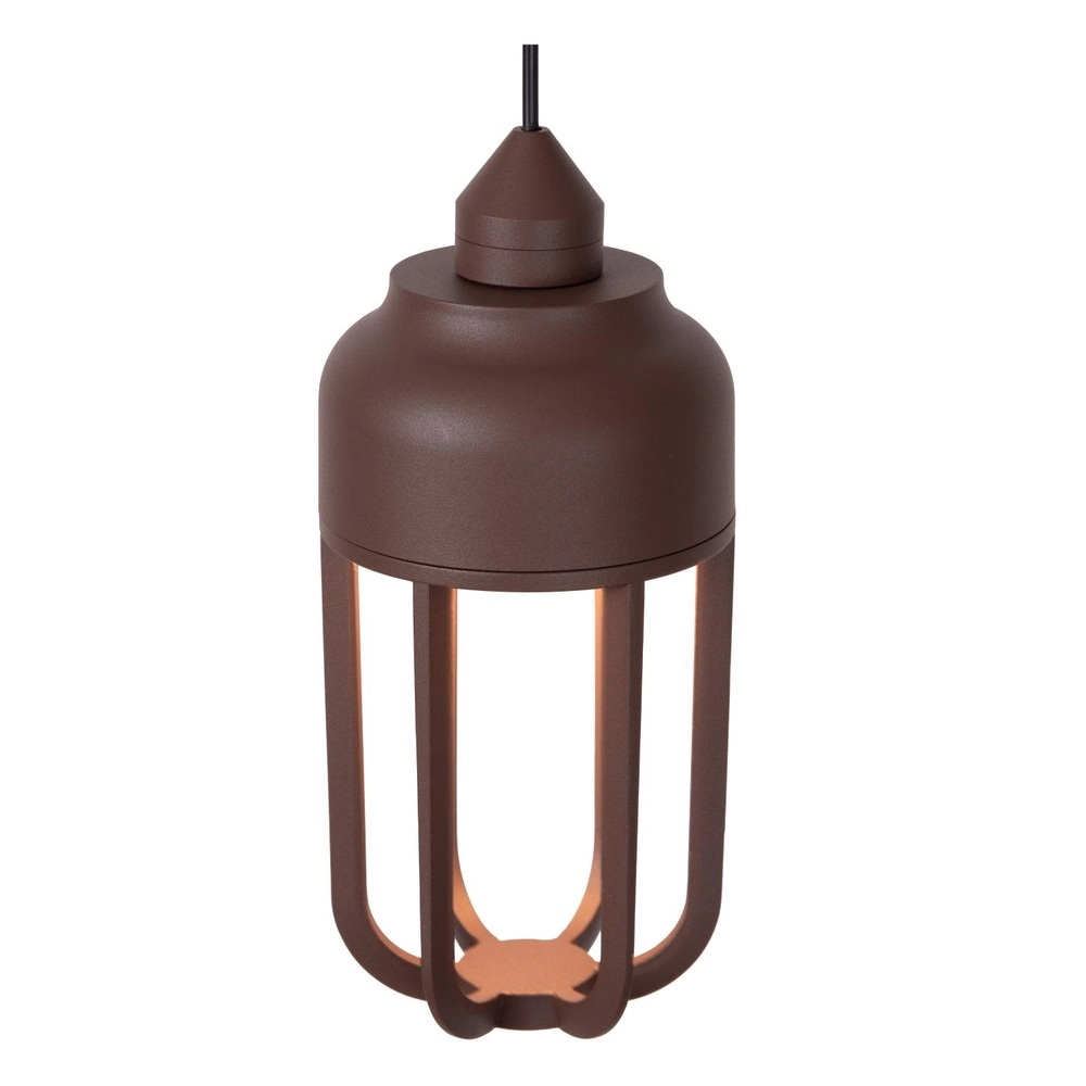 Pendant lamp Wells Rusty brown Lucide 5411212334138