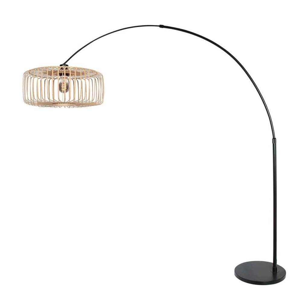 Black arc lamp Sparkled Light bamboo Steinhauer 8712746176810