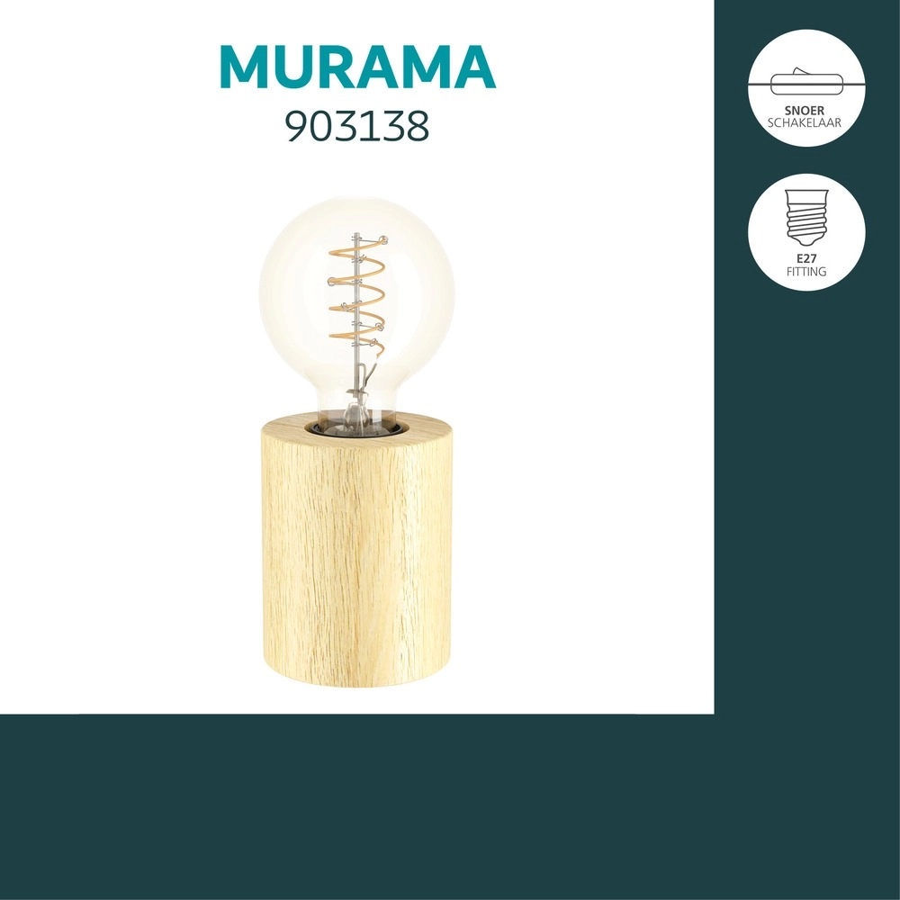 Table lamp Murama oak wood