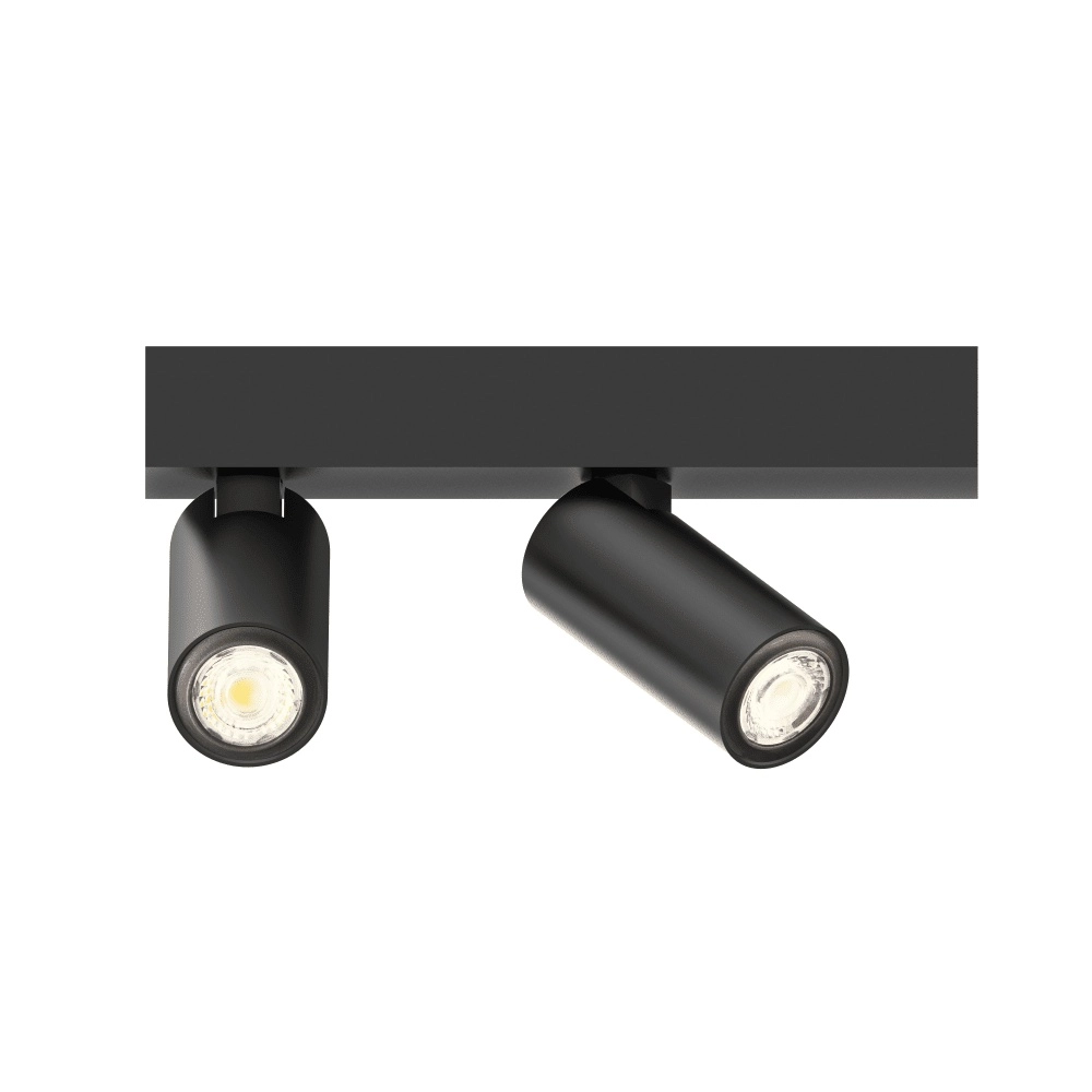 2-light surface-mounted spotlight Tevo Mini Black