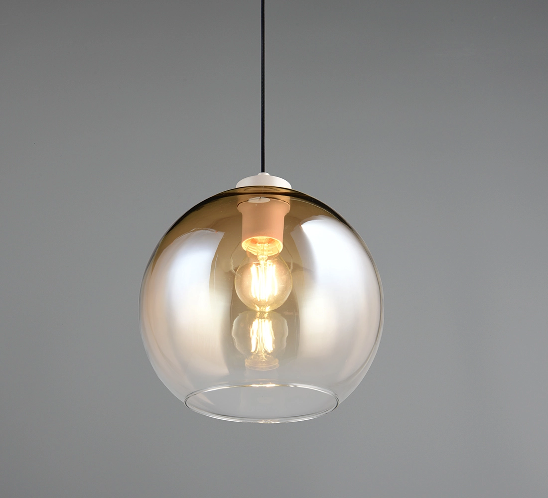 Pendant lamp Liora Amber glass Trio 4017807682380