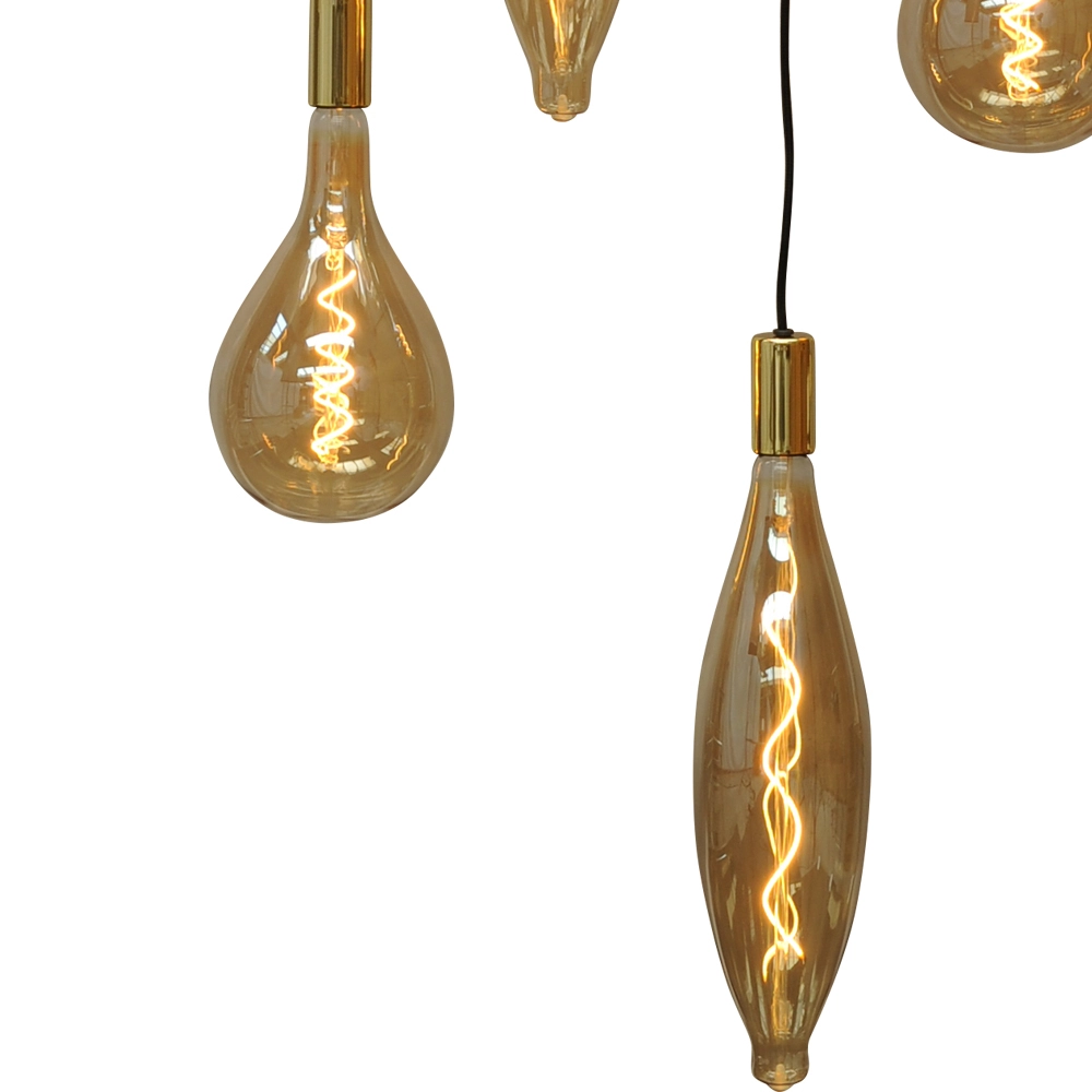 Gold hanging lamp Aton 8-light Masterlight 8718121188812