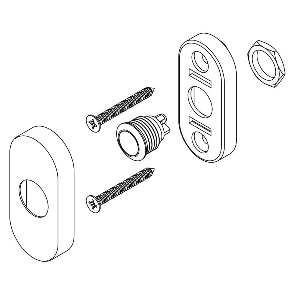 Oval doorbell Chimea Stainless steel Intersteel 8714186054574