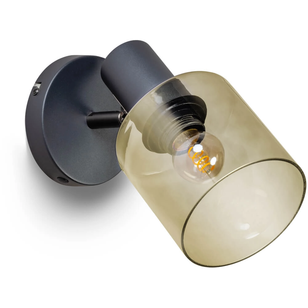 Wall lamp Sledge Glass Amber glass