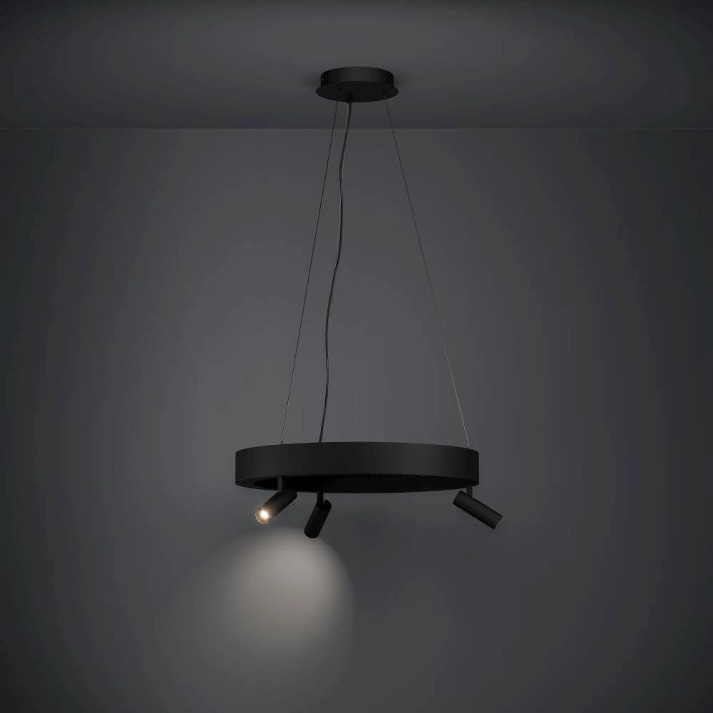 Black LED hanging lamp Bruscoli Ø 60cm Stars of Light 9008606221172