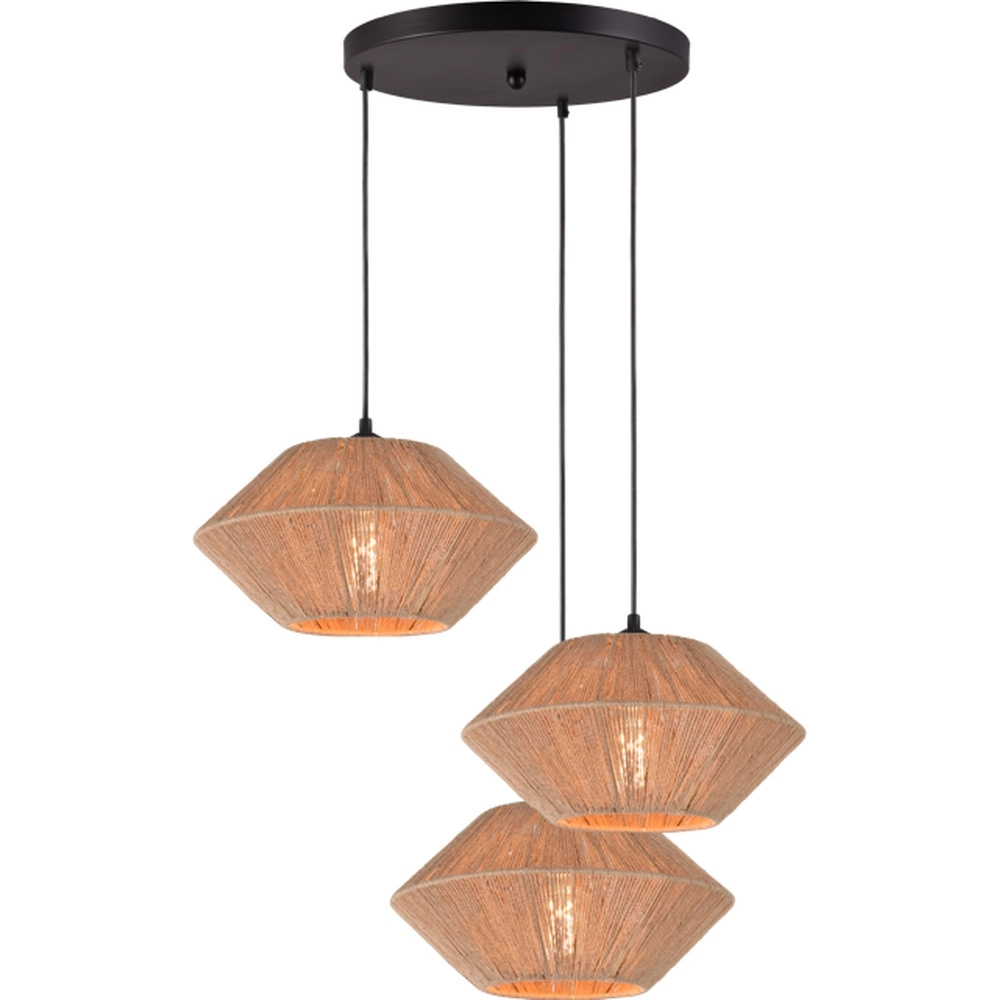 Japandig pendant lamp Bicono 3x Ø35cm