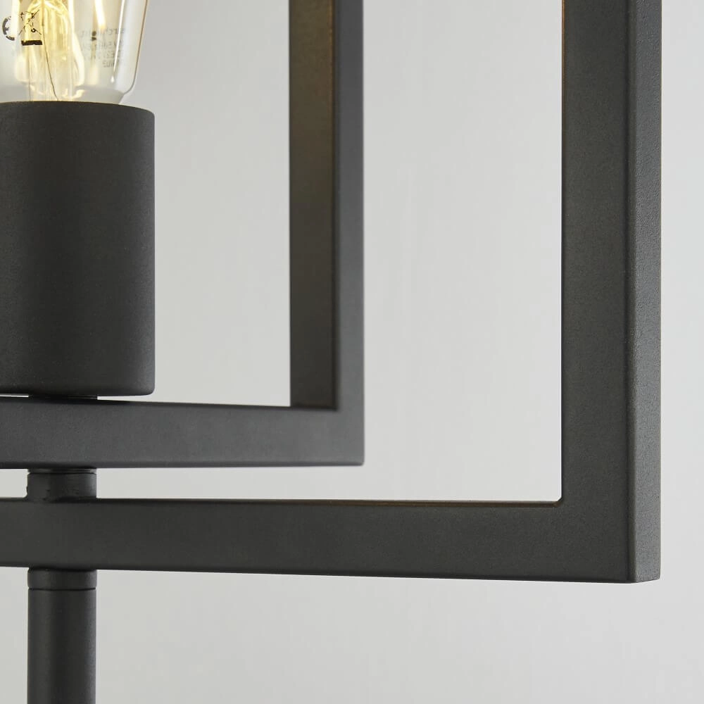 Black table lamp Plaza Searchlight 5053423226583