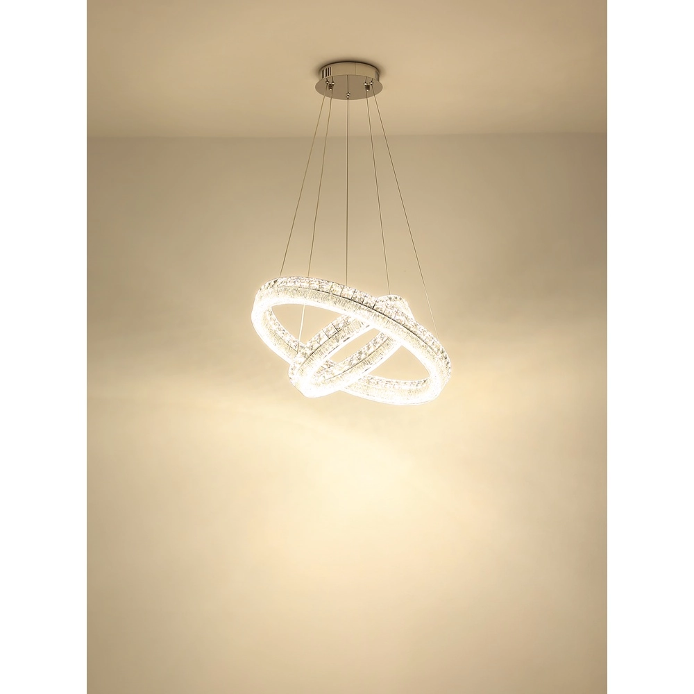 Pendant lamp Laurel chrome Ø 60cm Globo 9007371575770