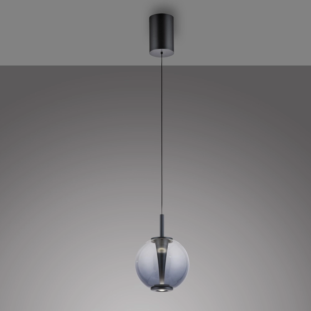 Led pendant light Pure Infinity with smoke glass - Ø 18cm Paul Neuhaus 4012248399033