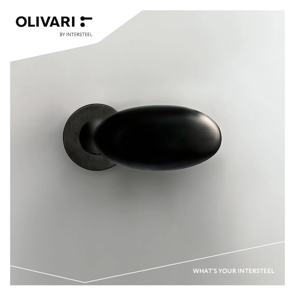 Doorknob Blindo swivel right anthracite Olivari 8714186481721