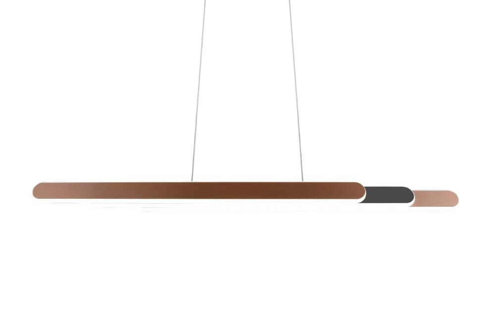 Hanging lamp Helios 130cm brown