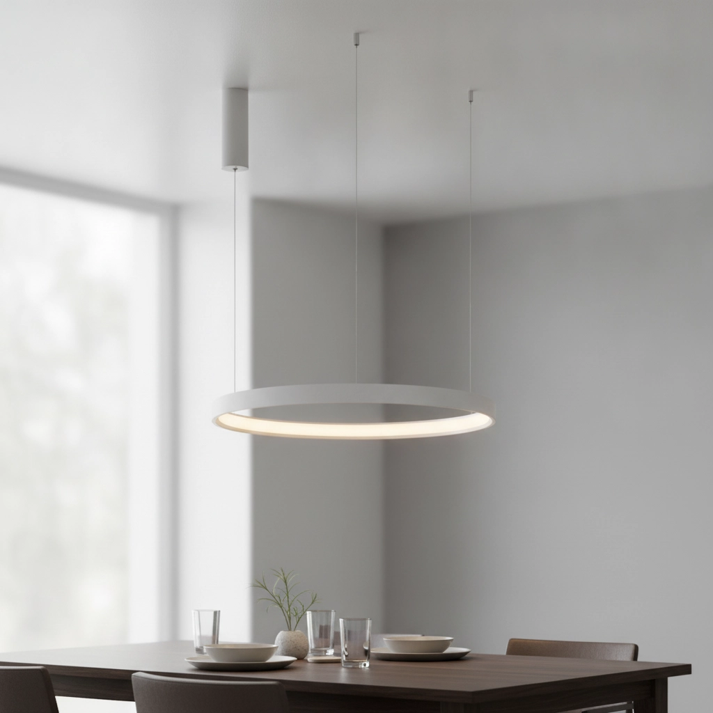 Round pendant lamp Perrine white Ø 60cm
