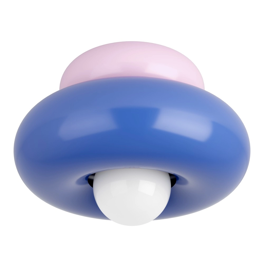 Design ceiling lamp Torchiarolo pink with blue