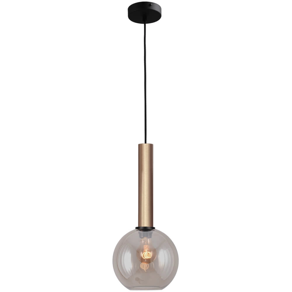 Hanging lamp Ø 20cm Bella 2 Brass gold with gold glass